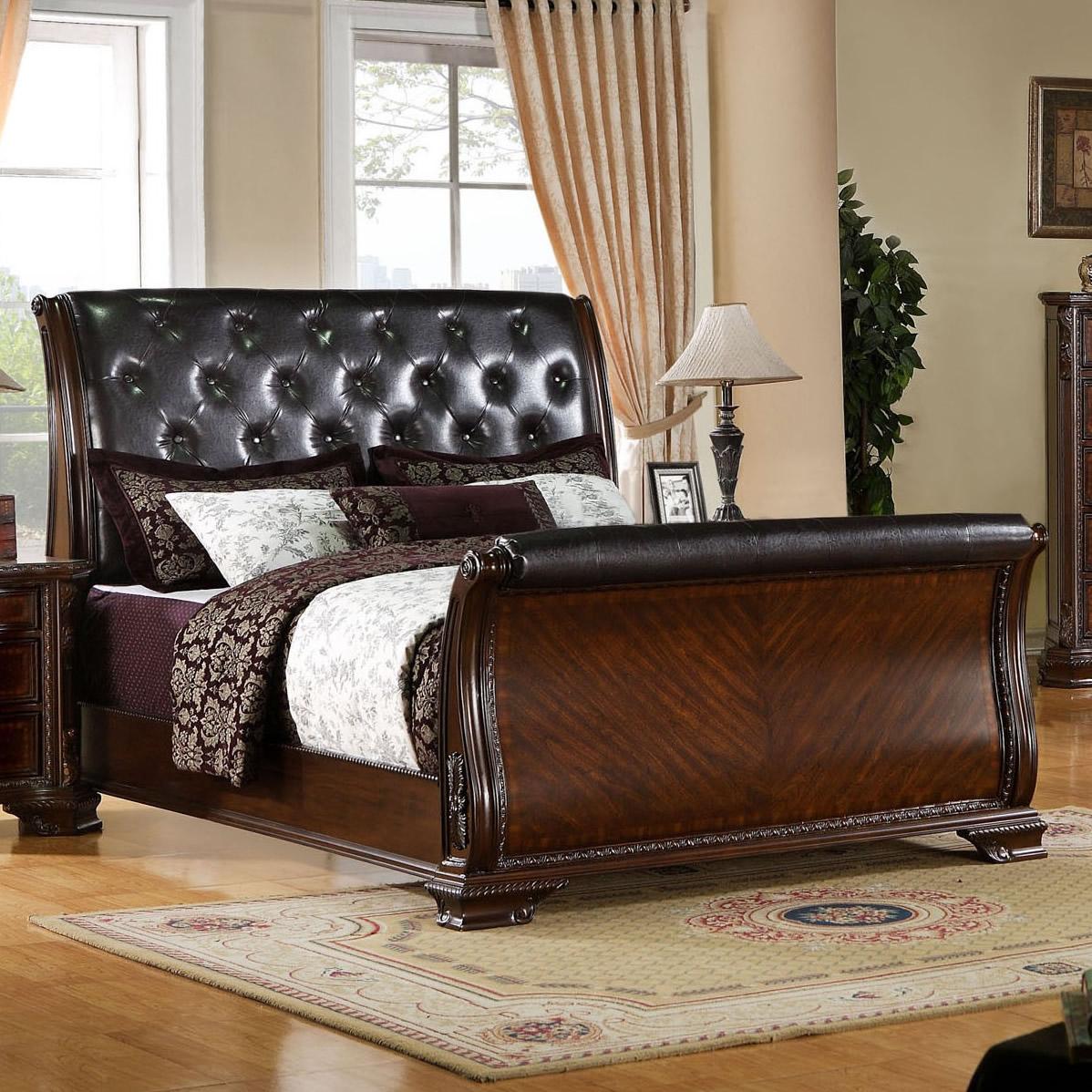  Furniture of America South Yorkshire California King Sleigh Bed CM7267CK-BED IMAGE 1
