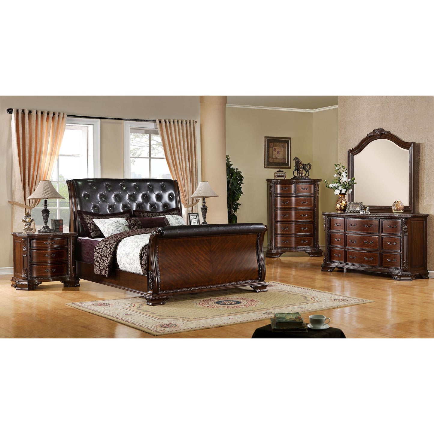  Furniture of America South Yorkshire King Sleigh Bed CM7267EK-BED IMAGE 3