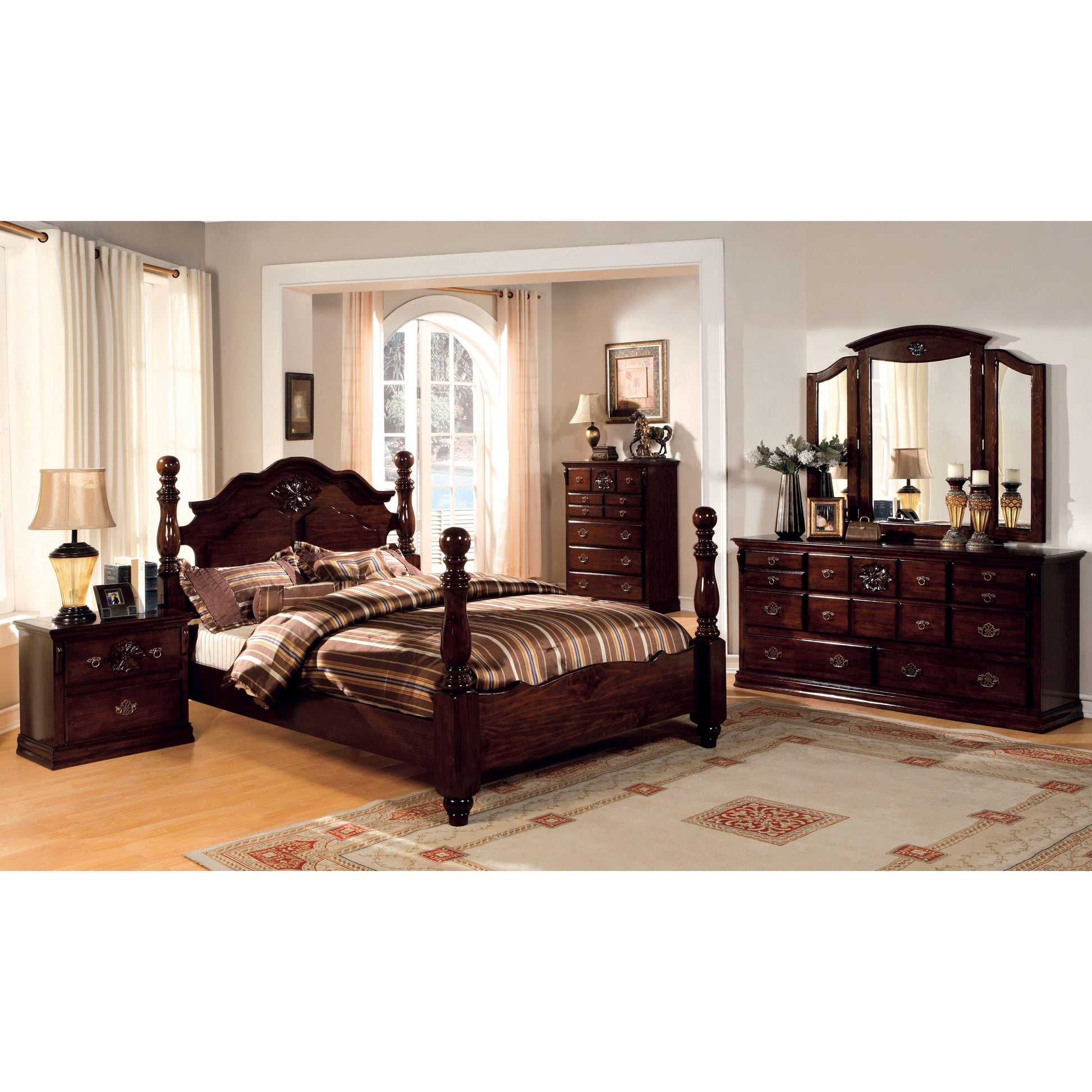  Furniture of America Tuscan CM7571M Tri-fold Mirror IMAGE 3