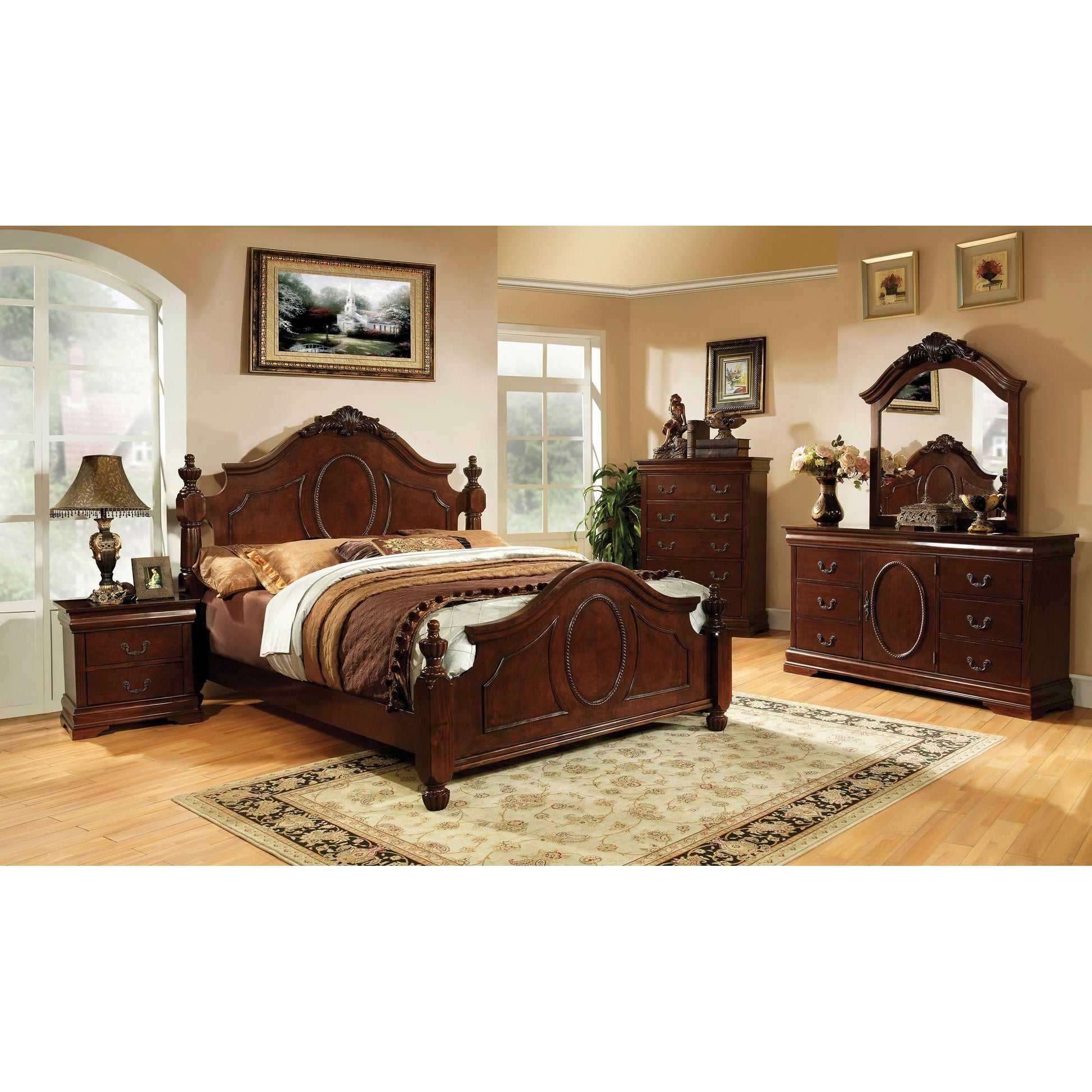  Furniture of America Velda II Queen Poster Bed CM7952Q-BED IMAGE 5