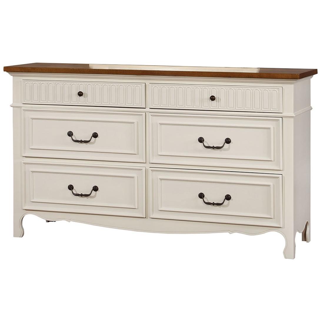  Furniture of America Galesburg 6-Drawer Dresser CM7040D IMAGE 1