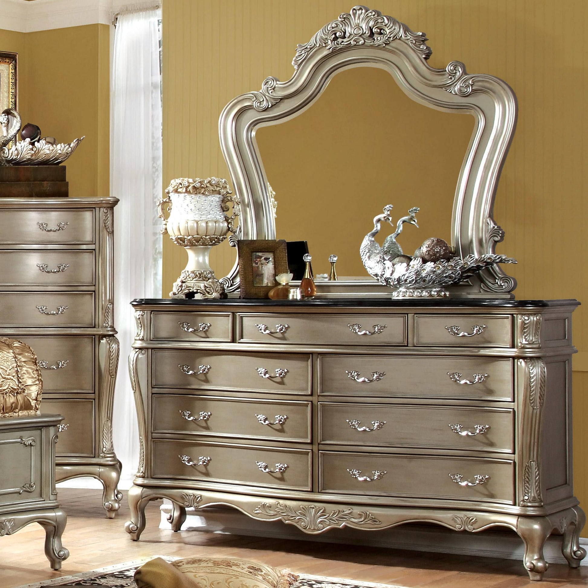  Furniture of America Johara Dresser Mirror CM7090M IMAGE 5