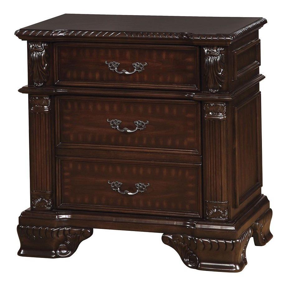  Furniture of America Edinburgh 3-Drawer Nightstand CM7671N IMAGE 1