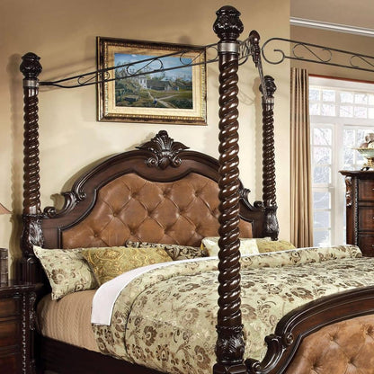  Furniture of America Monte Vista II King Poster Canopy Bed CM7296DA-C-EK-BED IMAGE 2
