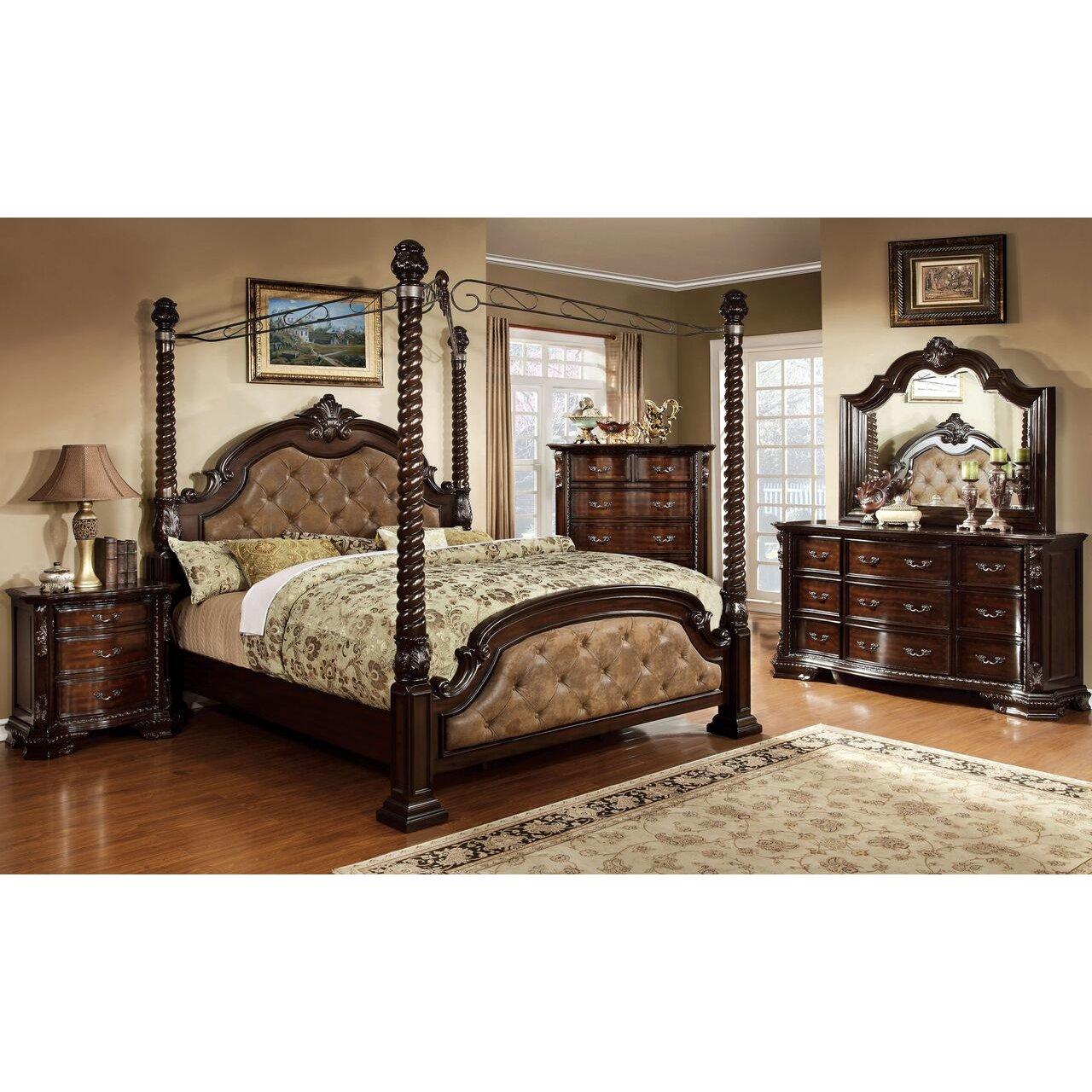  Furniture of America Monte Vista II Queen Poster Canopy Bed CM7296DA-C-Q-BED IMAGE 4