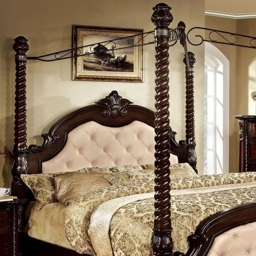  Furniture of America Monte Vista II King Poster Canopy Bed CM7296LA-C-EK-BED IMAGE 2