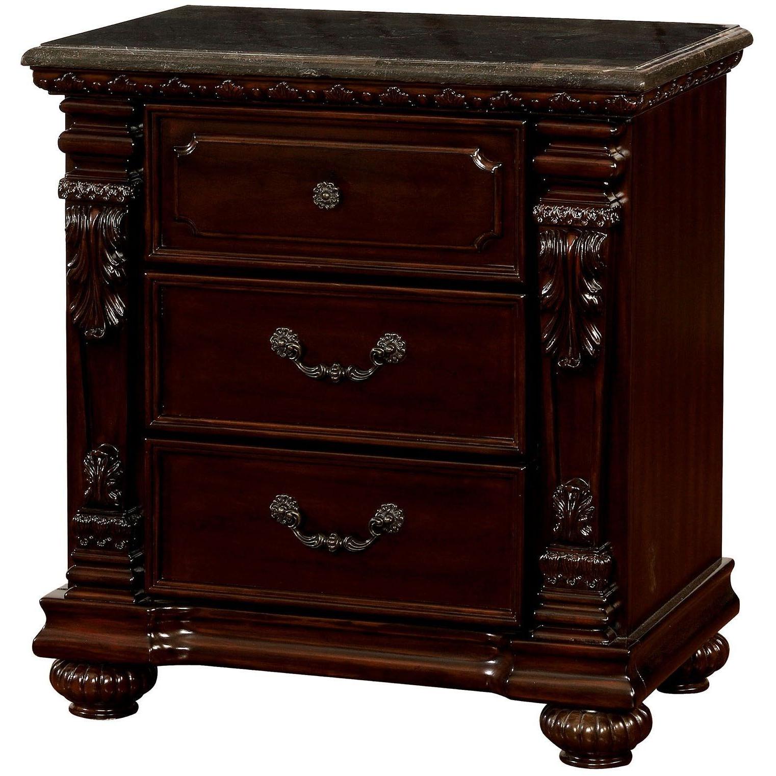  Furniture of America Fort Worth 3-Drawer Nightstand CM7858N IMAGE 1