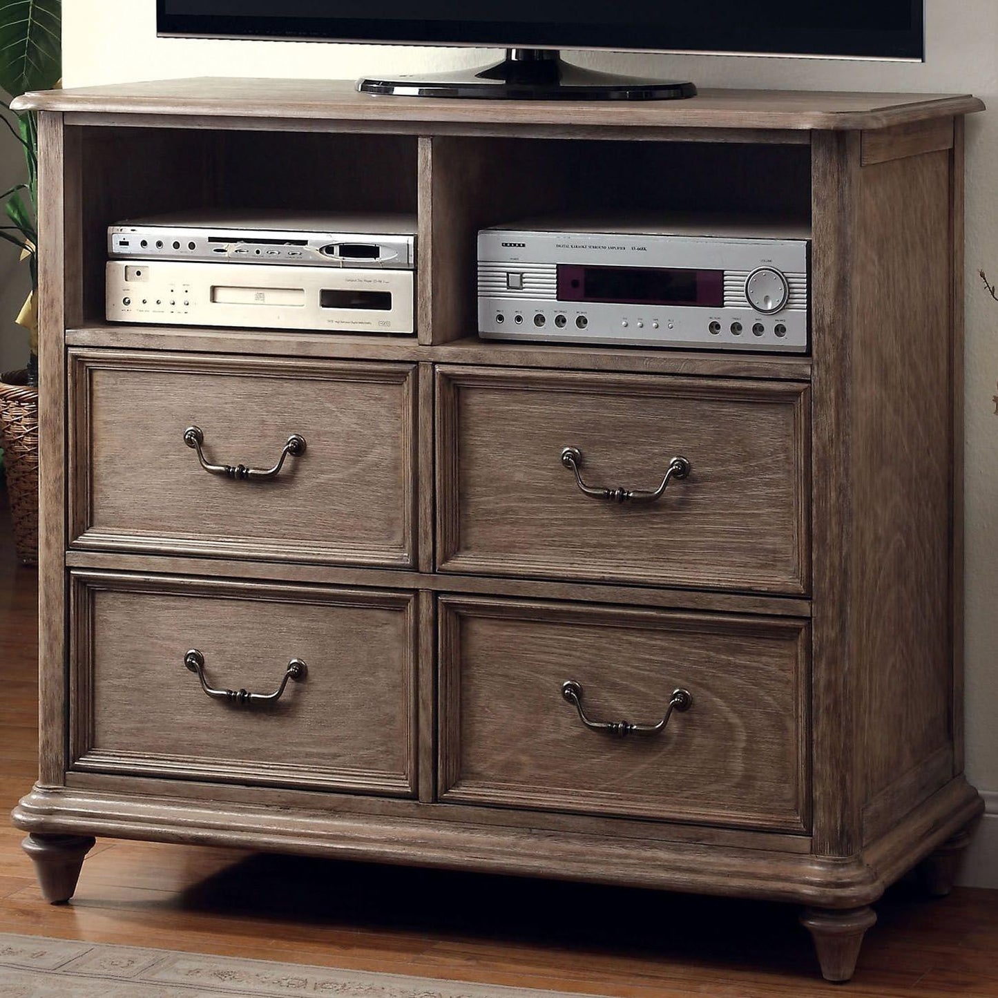  Furniture of America Belgrade I 4-Drawer Media Chest CM7611TV IMAGE 1