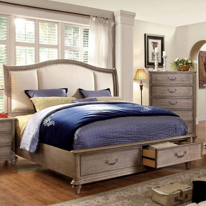  Furniture of America Belgrade I California King Upholstered Panel Bed with Storage CM7614CK-BED IMAGE 1