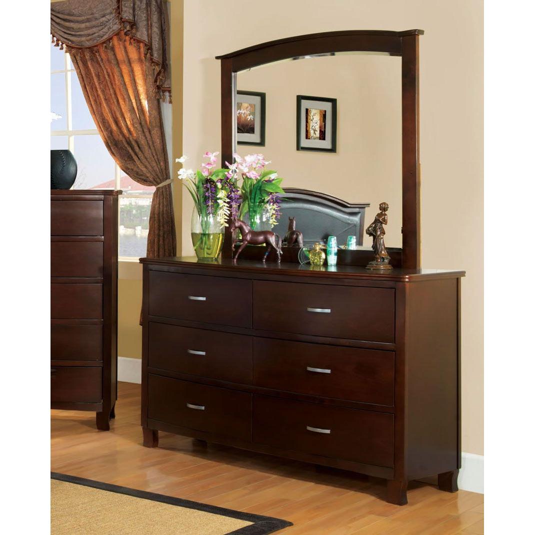  Furniture of America Crest View Dresser Mirror CM7599M IMAGE 2