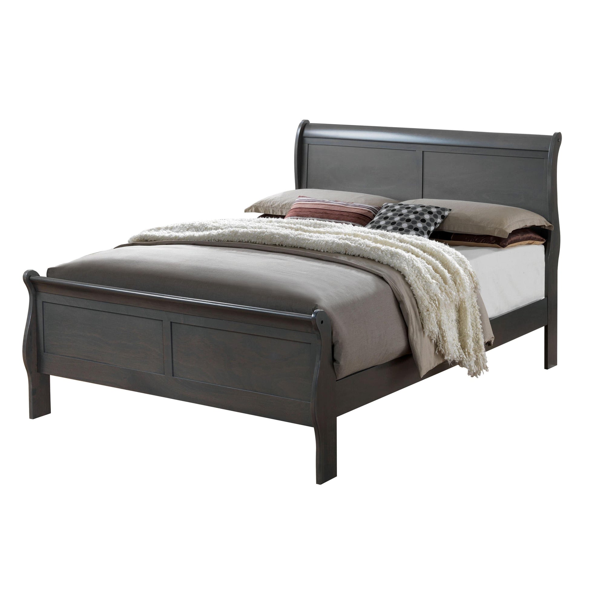  Furniture of America Louis Philippe III Twin Sleigh Bed CM7866GY-T-BED IMAGE 1