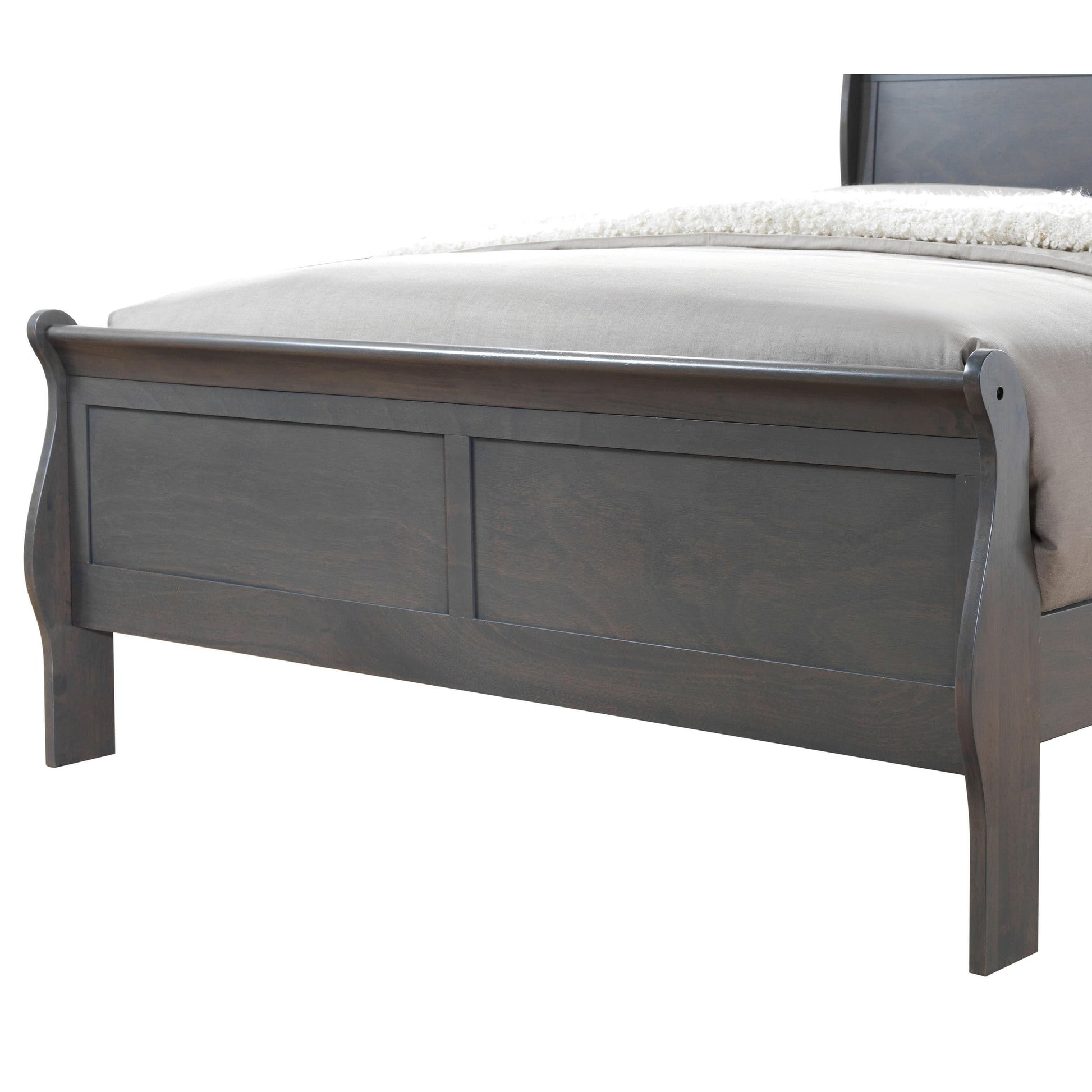  Furniture of America Louis Philippe III Twin Sleigh Bed CM7866GY-T-BED IMAGE 3