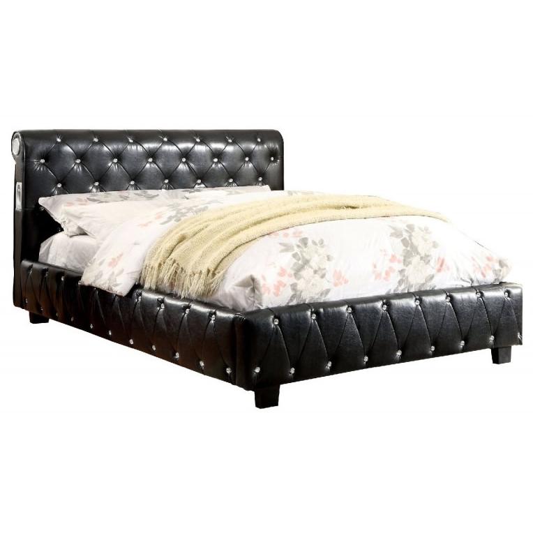  Furniture of America Juillard Queen Upholstered Panel Bed CM7056BK-Q-BED IMAGE 1