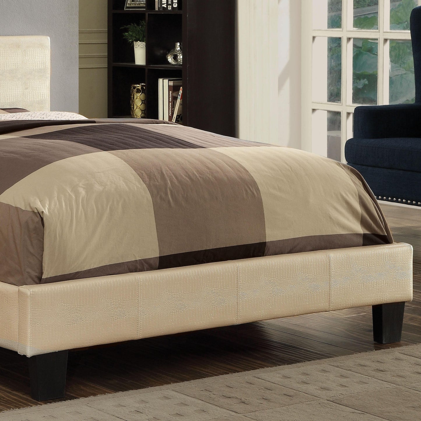  Furniture of America Wallen Twin Upholstered Panel Bed CM7793WH-T-BED IMAGE 3