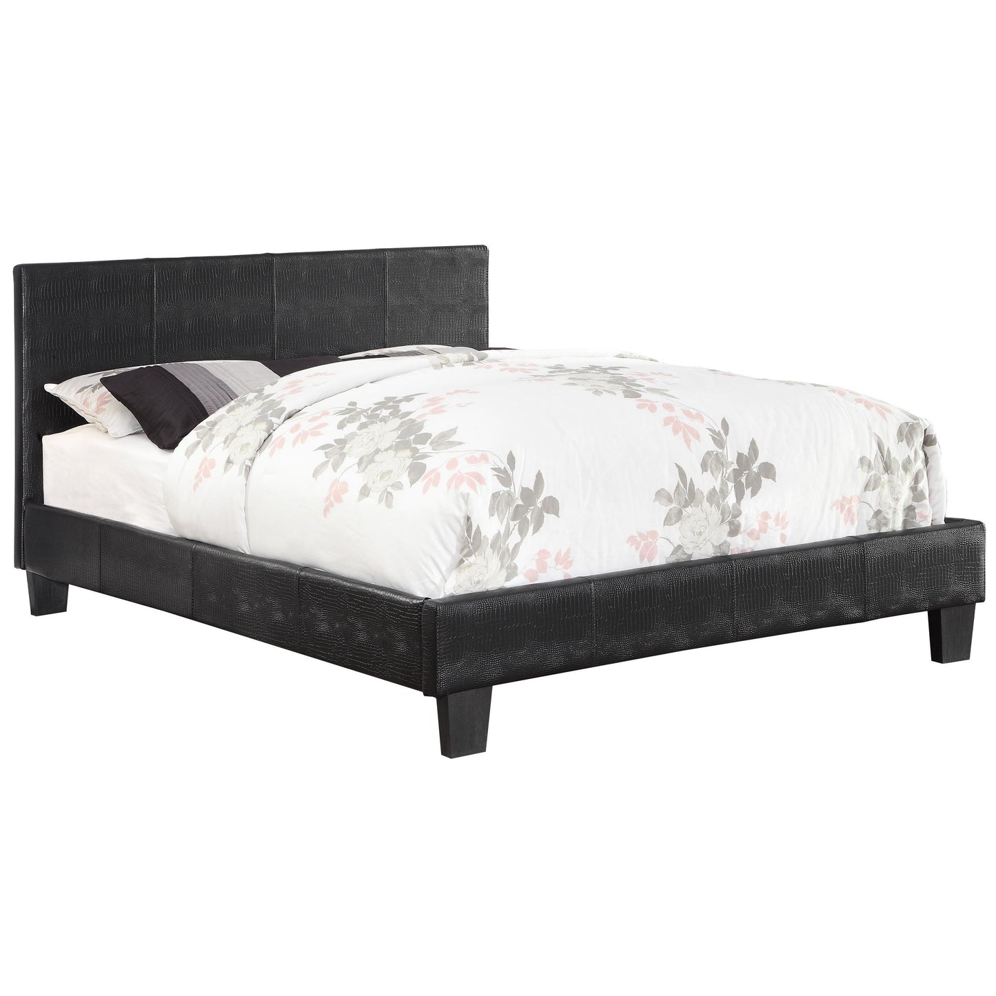  Furniture of America Wallen Twin Upholstered Panel Bed CM7793BK-T-BED IMAGE 1