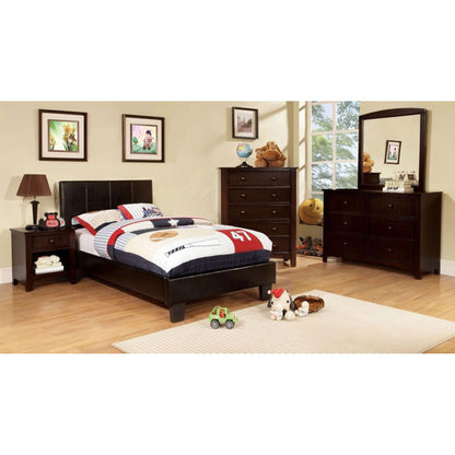  Furniture of America Winn Park Twin Upholstered Panel Bed CM7008T-BED IMAGE 2