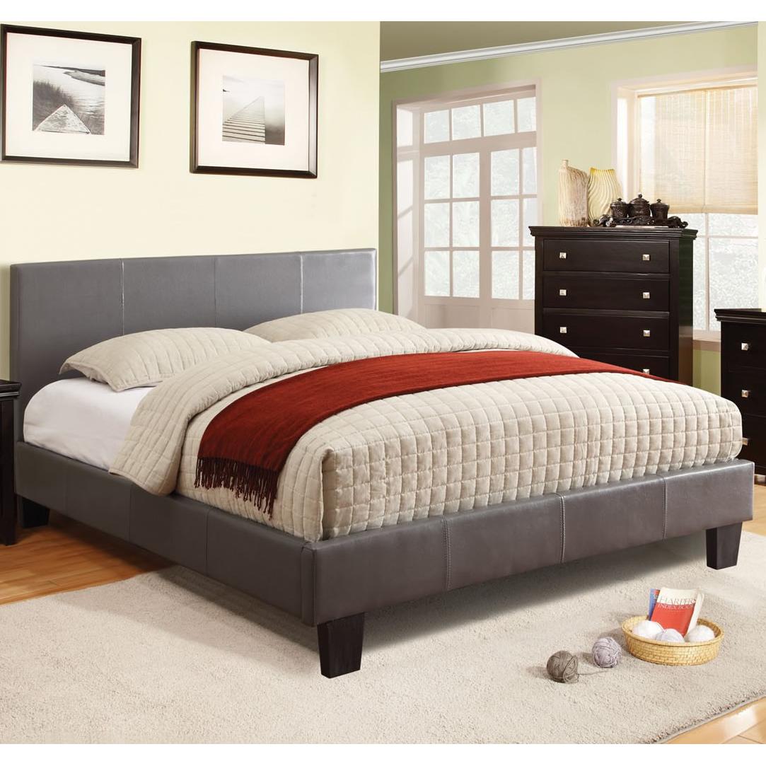  Furniture of America Winn Park California King Upholstered Panel Bed CM7008GY-CK-BED IMAGE 1
