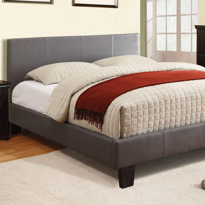  Furniture of America Winn Park California King Upholstered Panel Bed CM7008GY-CK-BED IMAGE 2