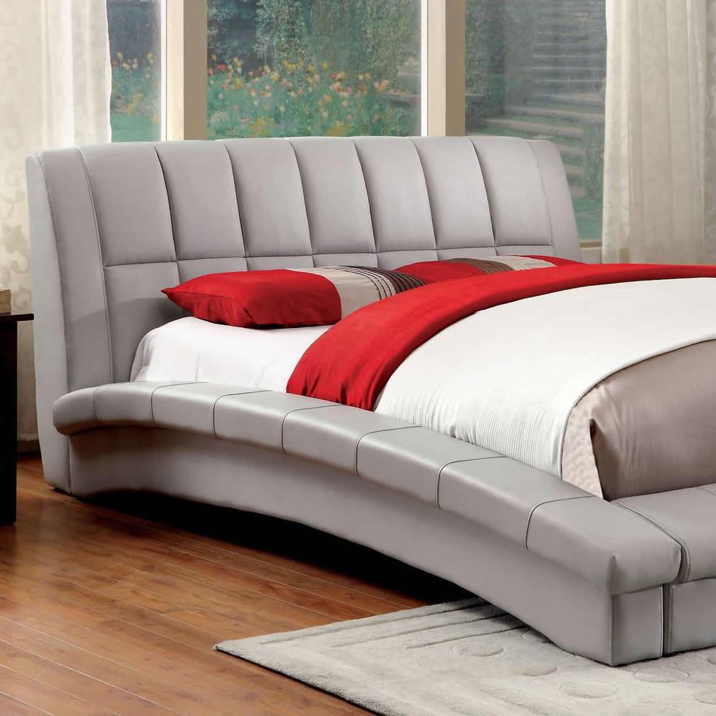  Furniture of America Vizela Queen Upholstered Platform Bed CM7604GY-Q-BED IMAGE 3
