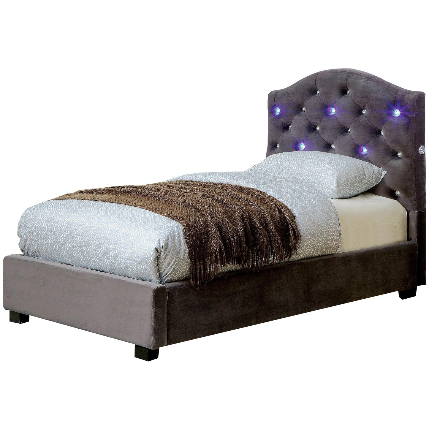  Furniture of America Cressida Twin Platform Bed CM7421GY-T-BED IMAGE 1