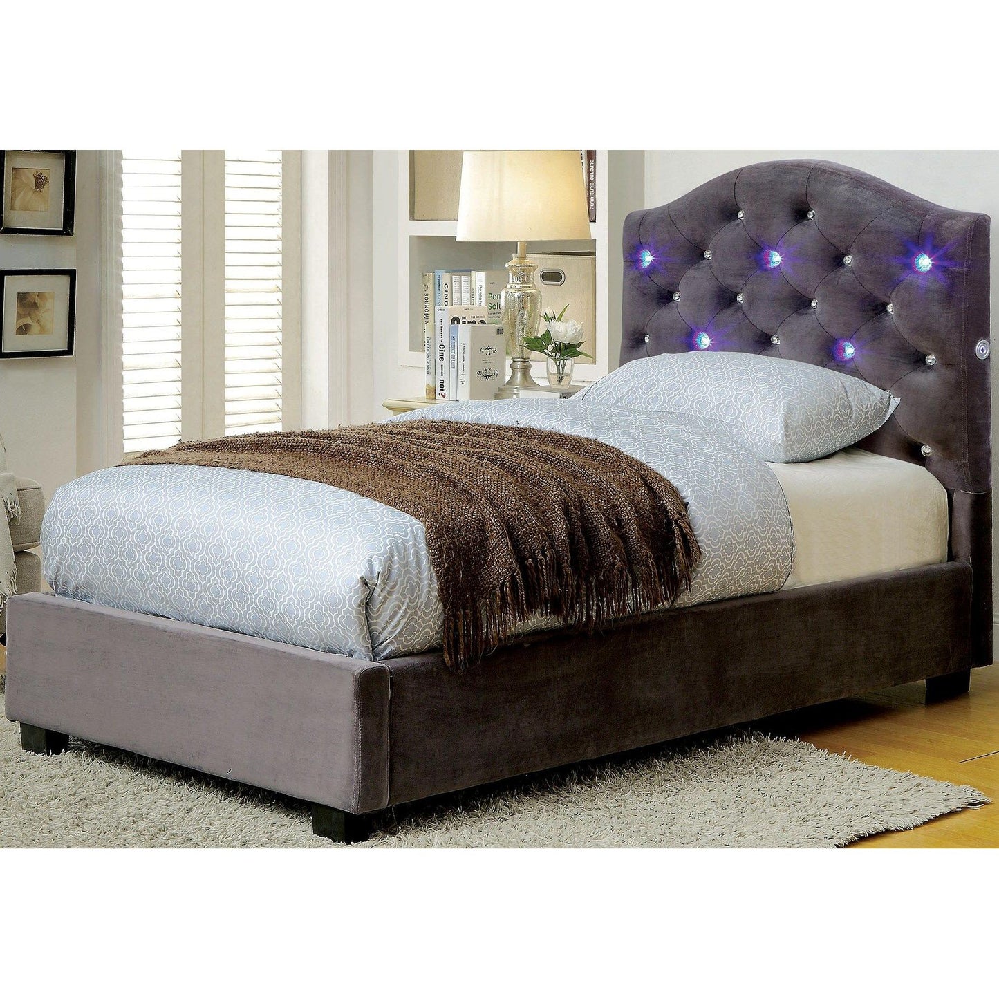  Furniture of America Cressida Twin Platform Bed CM7421GY-T-BED IMAGE 6