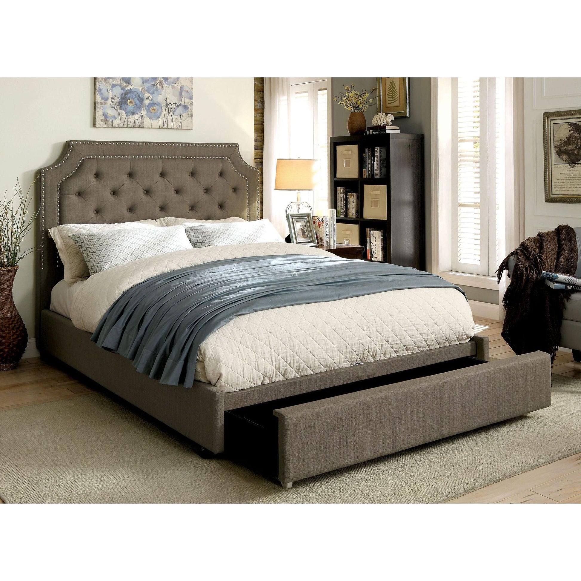  Furniture of America Orianna Full Upholstered Panel Bed CM7674F-BED IMAGE 2