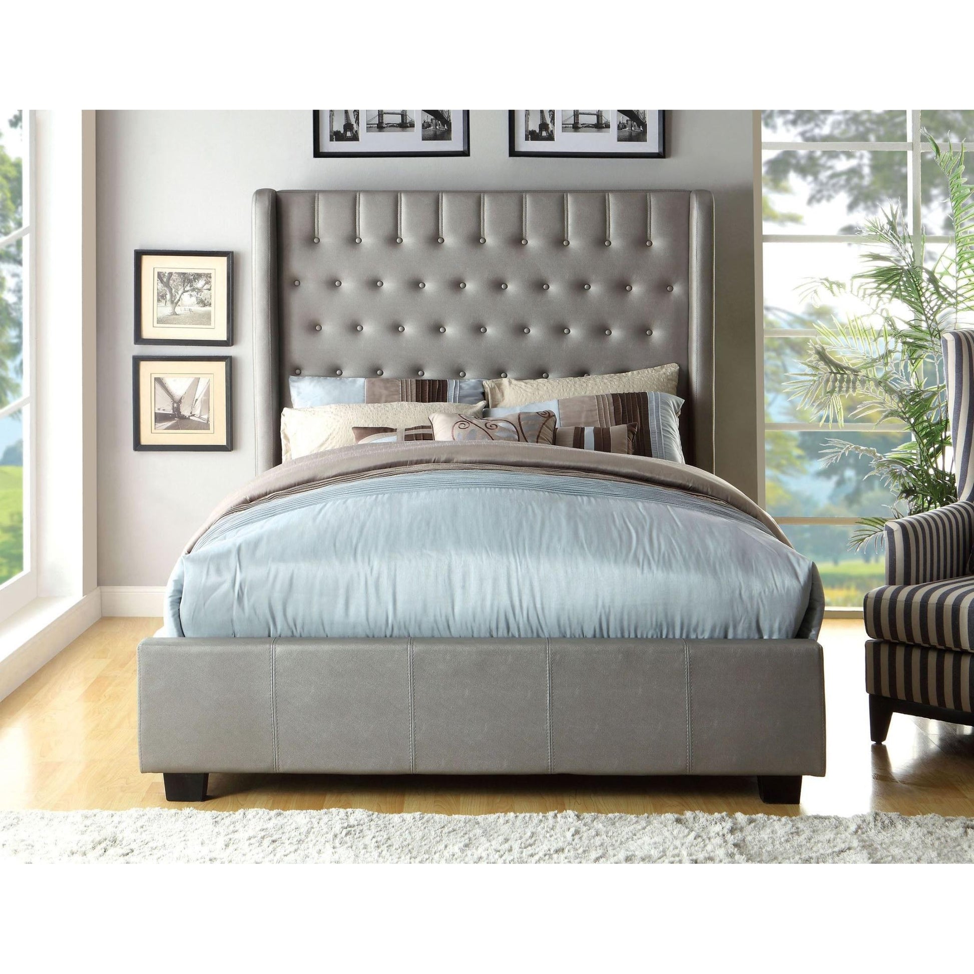  Furniture of America Mira Queen Upholstered Panel Bed CM7055Q-BED IMAGE 3