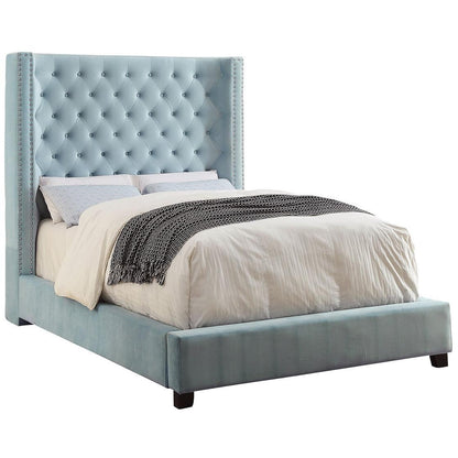  Furniture of America Mirabelle Queen Upholstered Panel Bed CM7679BL-Q IMAGE 1