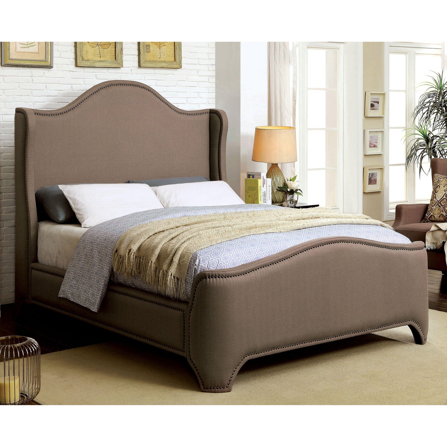  Furniture of America Rebecca California King Upholstered Panel Bed CM7516CK-BED IMAGE 5