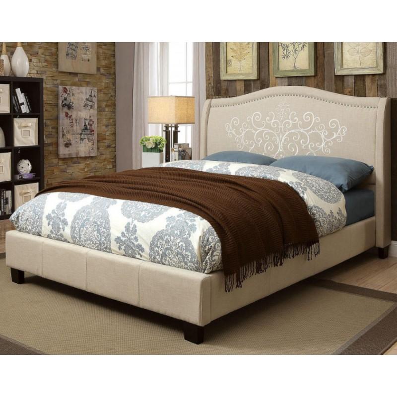  Furniture of America Karissa Queen Upholstered Panel Bed CM7698Q-BED IMAGE 2