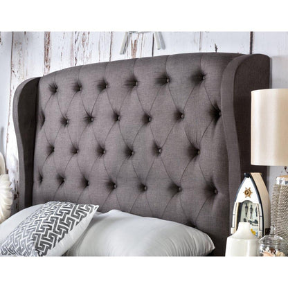  Furniture of America Fontes King Upholstered Panel Bed CM7050GY-EK-BED IMAGE 4