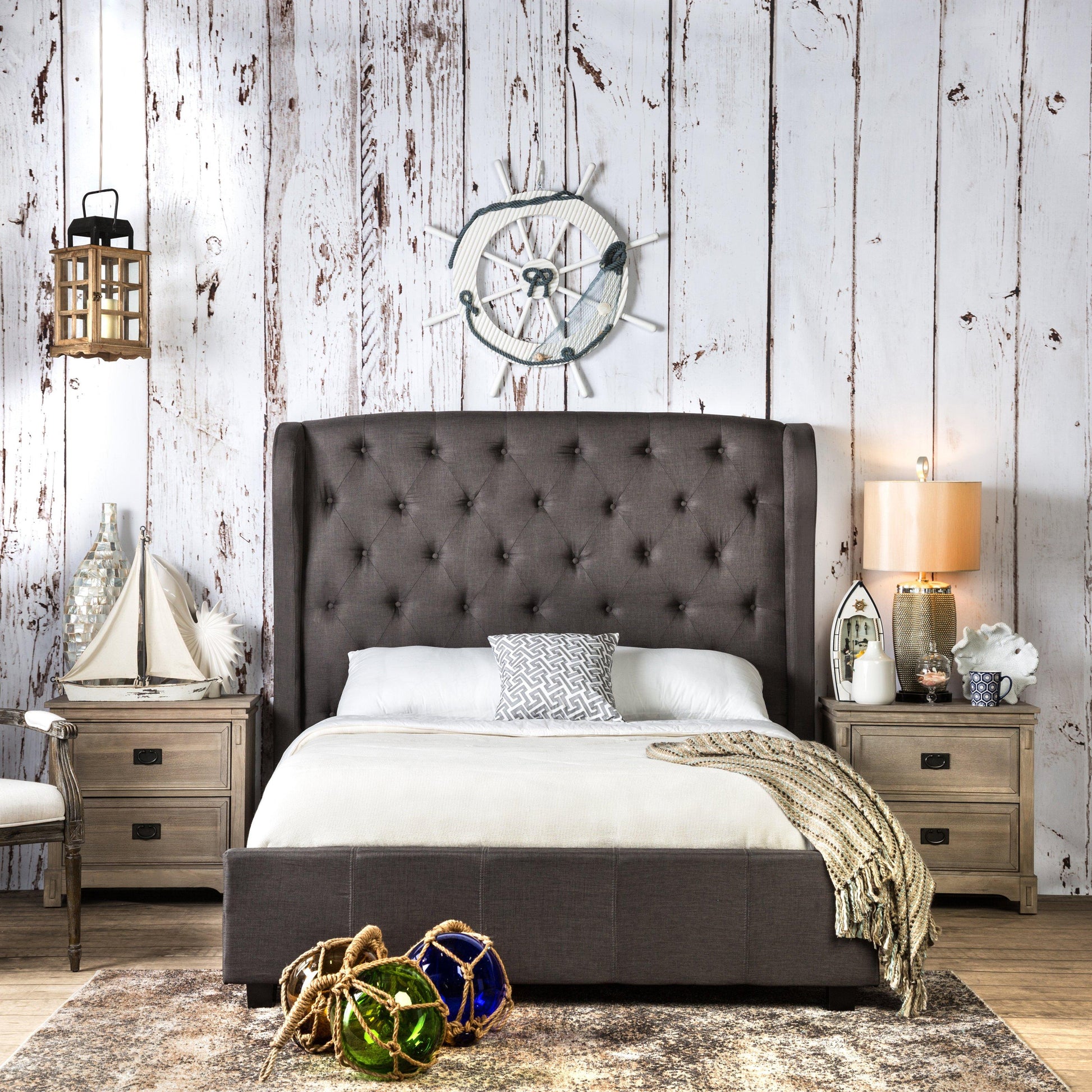  Furniture of America Fontes Queen Upholstered Panel Bed CM7050GY-Q-BED IMAGE 8