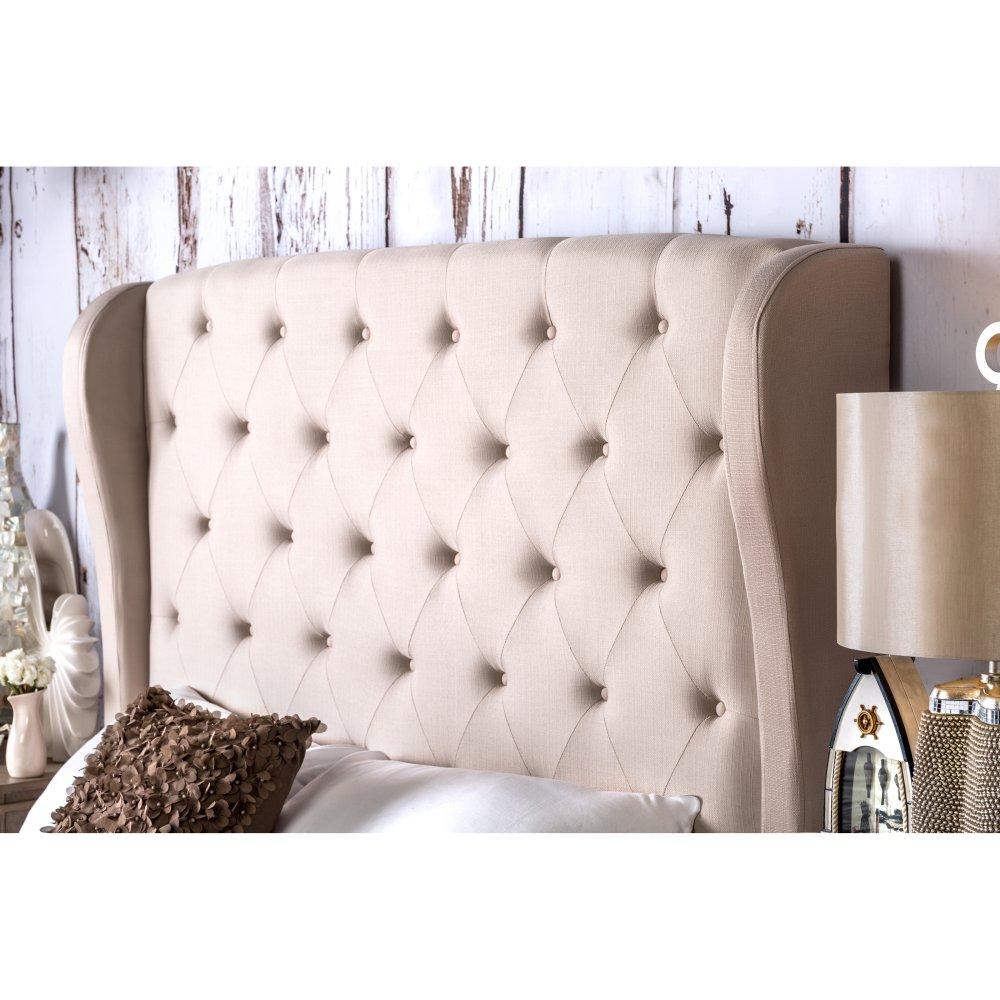 Furniture of America Fontes California King Upholstered Panel Bed CM7050IV-CK-BED IMAGE 3