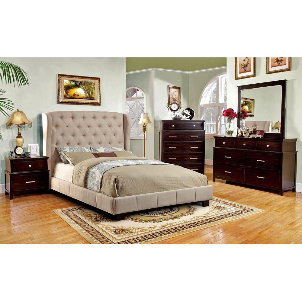  Furniture of America Fontes California King Upholstered Panel Bed CM7050IV-CK-BED IMAGE 8