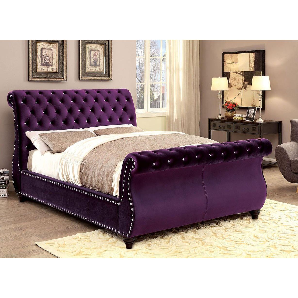  Furniture of America Noella King Sleigh Bed CM7128PR-EK-BED IMAGE 5