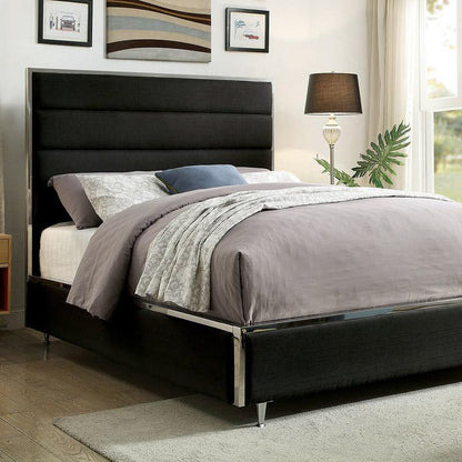  Furniture of America Gillian California King Upholstered Panel Bed CM7262BK-CK-BED IMAGE 2