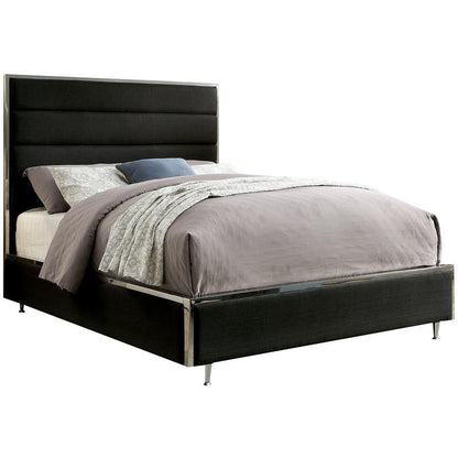  Furniture of America Gillian King Upholstered Panel Bed CM7262BK-EK-BED IMAGE 1