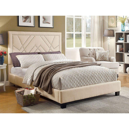  Furniture of America Marianne California King Upholstered Panel Bed CM7433BG-CK-BED IMAGE 4