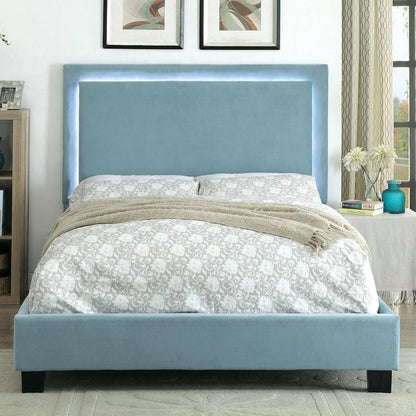  Furniture of America Erglow I King Upholstered Panel Bed CM7695BL-EK-BED IMAGE 2