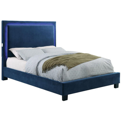  Furniture of America Erglow I King Upholstered Panel Bed CM7695NV-EK-BED IMAGE 1