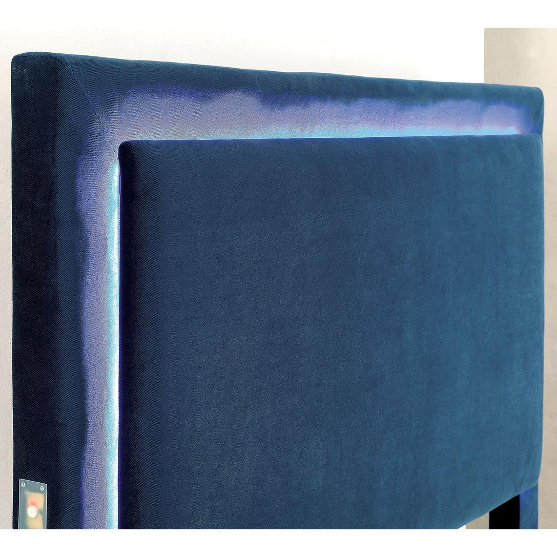  Furniture of America Erglow I King Upholstered Panel Bed CM7695NV-EK-BED IMAGE 5