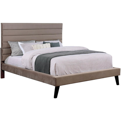  Furniture of America Janis California King Upholstered Panel Bed CM7676CK-BED IMAGE 1
