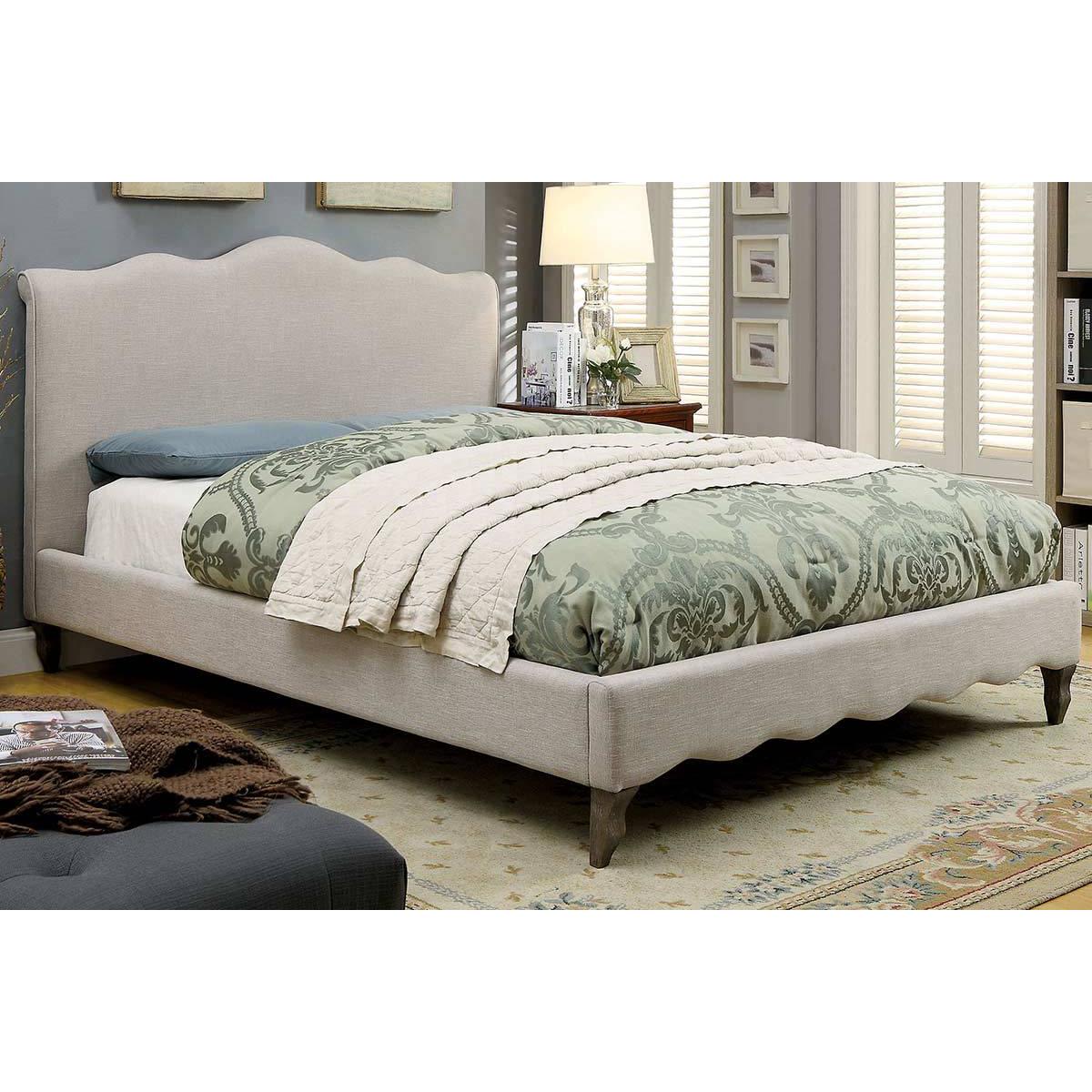  Furniture of America Rolanda Queen Upholstered Panel Bed CM7722Q-BED IMAGE 1