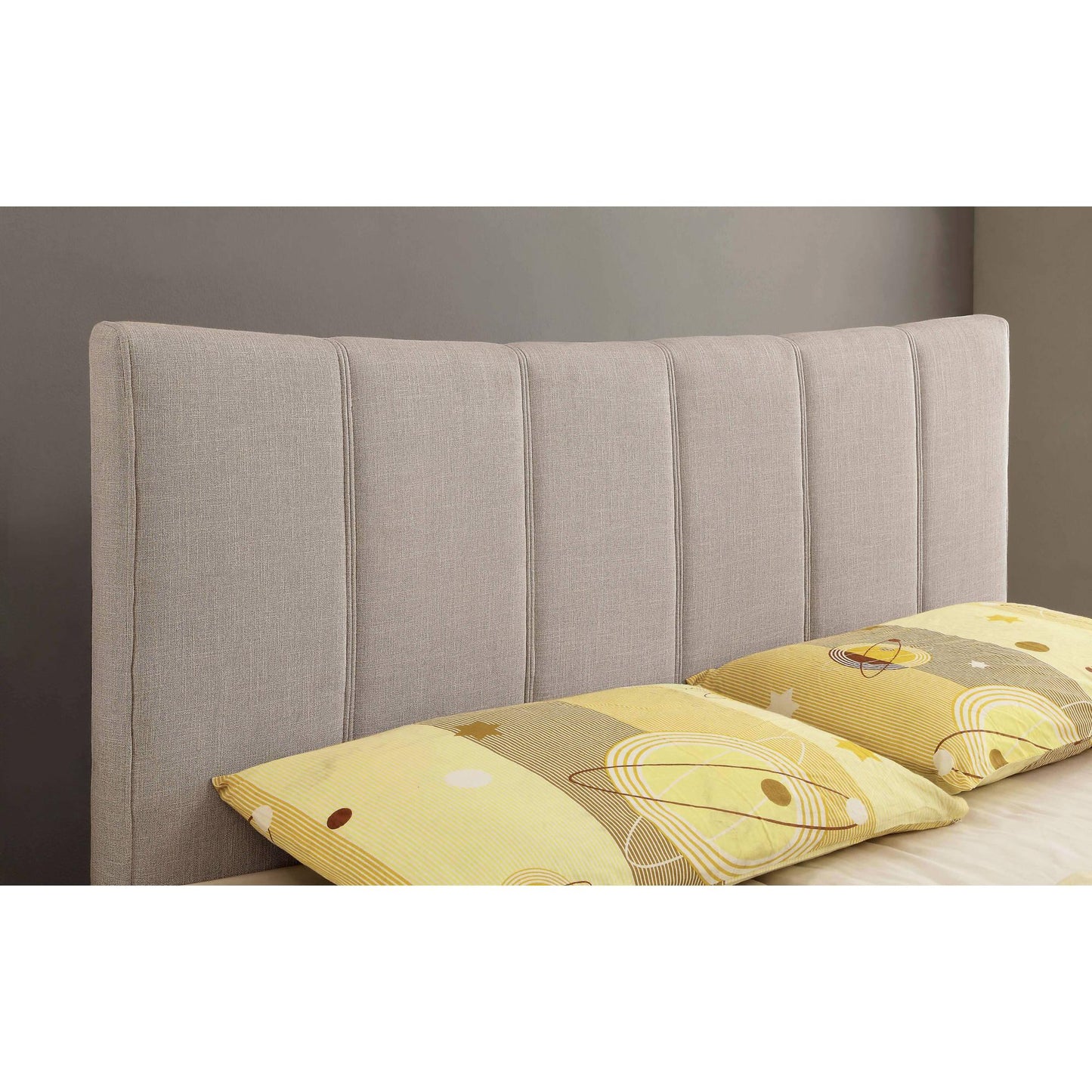  Furniture of America Ennis King Upholstered Panel Bed CM7678BG-EK-BED IMAGE 2
