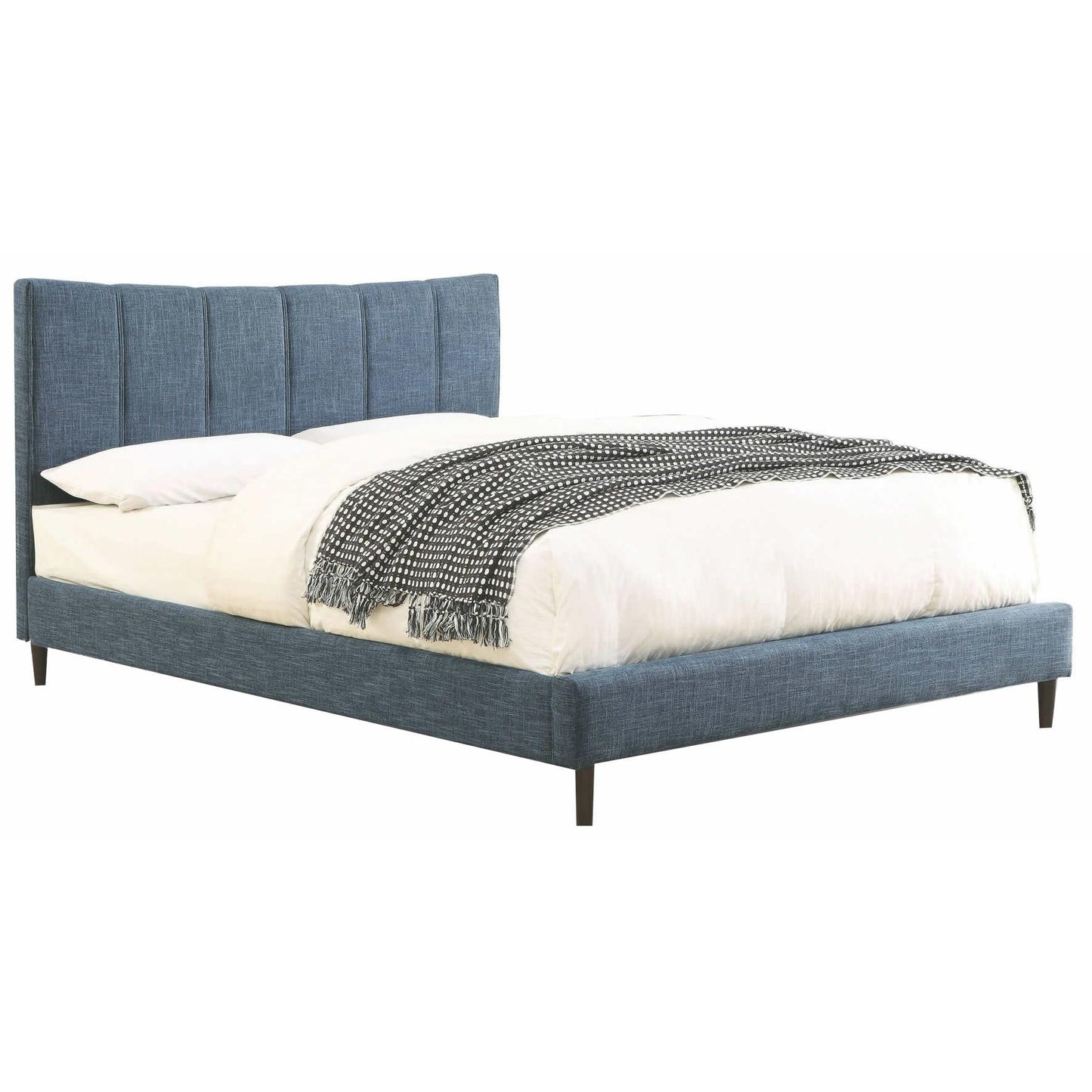  Furniture of America Ennis Twin Upholstered Panel Bed CM7678BL-T-BED IMAGE 1