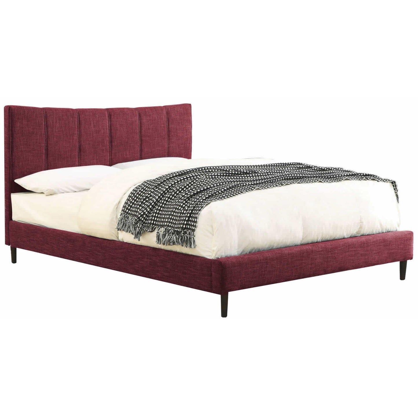  Furniture of America Ennis Twin Upholstered Panel Bed CM7678RD-T-BED IMAGE 2