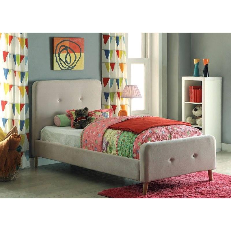  Furniture of America Barney Twin Upholstered Panel Bed CM7272BG-T-BED IMAGE 1