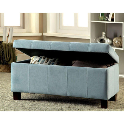  Furniture of America Remi Fabric Storage Ottoman CM-BN6036BL IMAGE 2