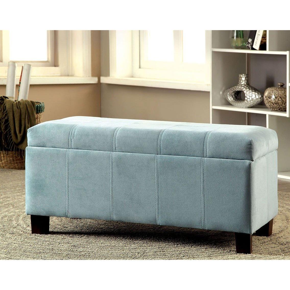  Furniture of America Remi Fabric Storage Ottoman CM-BN6036BL IMAGE 4