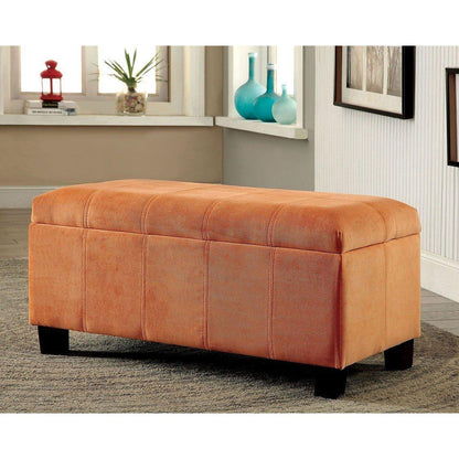  Furniture of America Remi Fabric Storage Ottoman CM-BN6036OR IMAGE 4